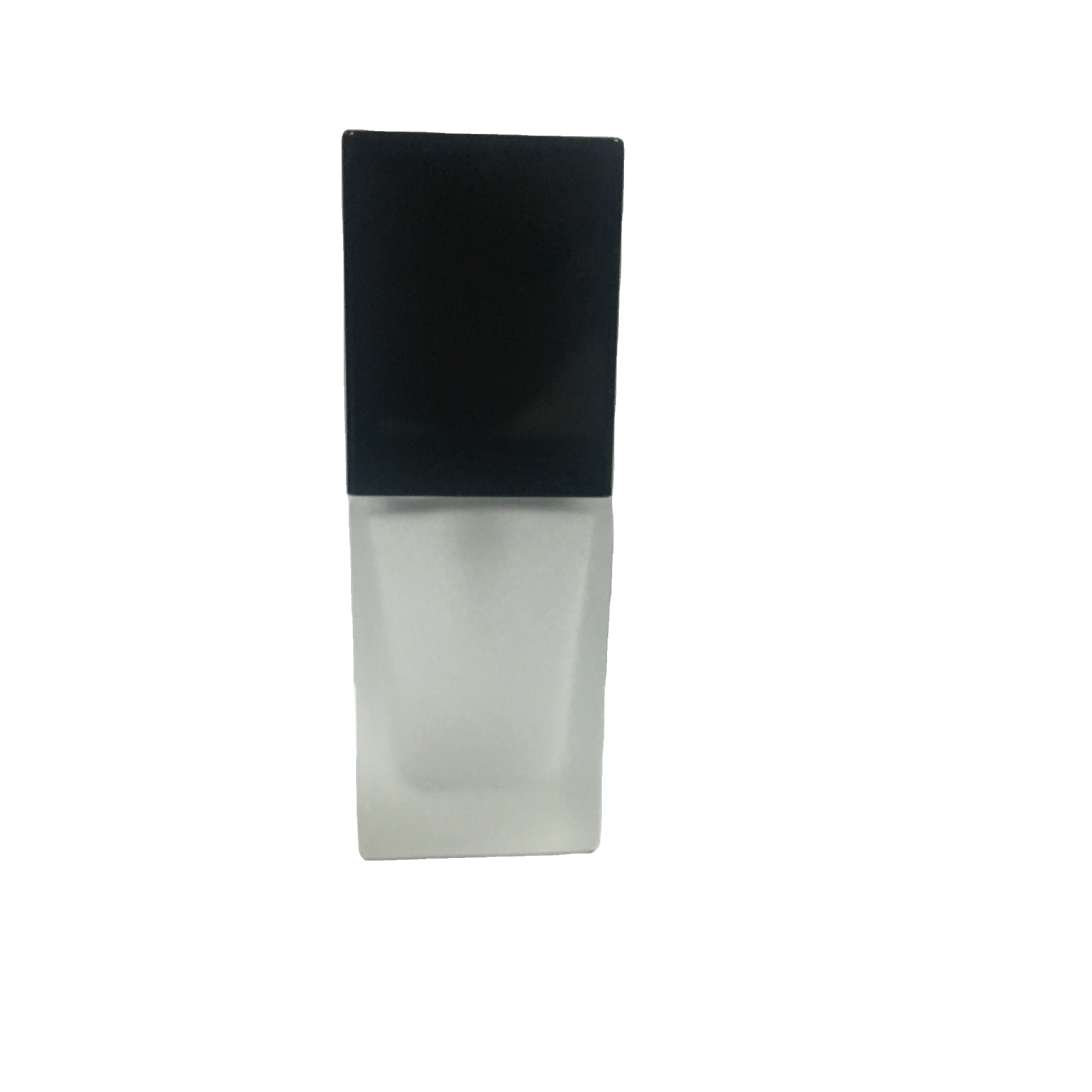Glass foundation bottle  with gold pump and clear cap 25ml bottle Customized color silk screen logo
