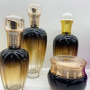 Skin Care Cosmetics Packaging glass Body Cream Lotion Bottles and Jars