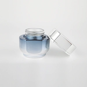 Customized YC069-50G,40ML,130ML glass round cream bottle lotion bottle set