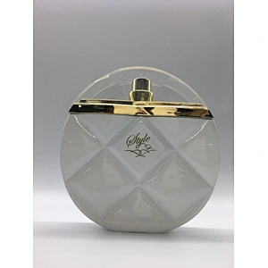 crimp neck perfume bottle aluminum alloy perfume luxury glass bottle 100ml round