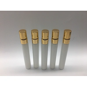 Perfume glasss 10ml Disposable Bottles Transparent Glass Perfume Bottle With Crimp Pump Spray