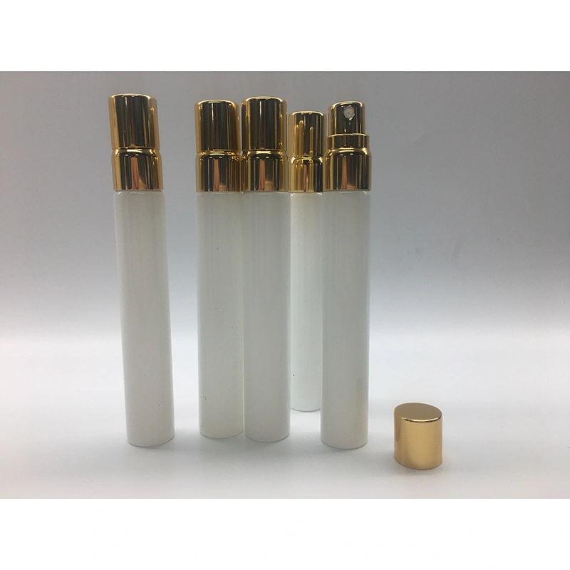 Perfume glasss 10ml Disposable Bottles Transparent Glass Perfume Bottle With Crimp Pump Spray