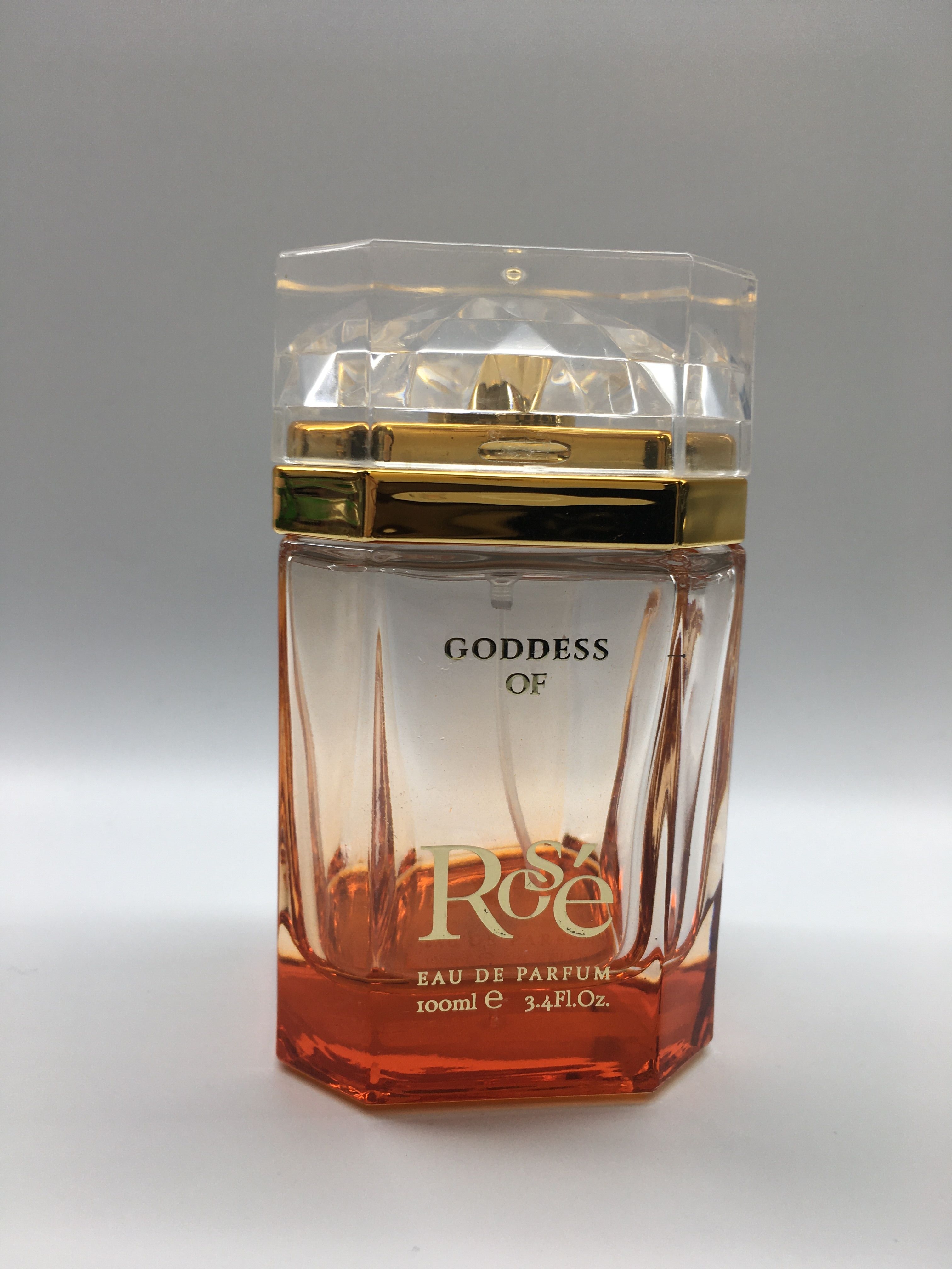 square perfume 100ml translucent orange luxury glass bottle package free sample custom logo