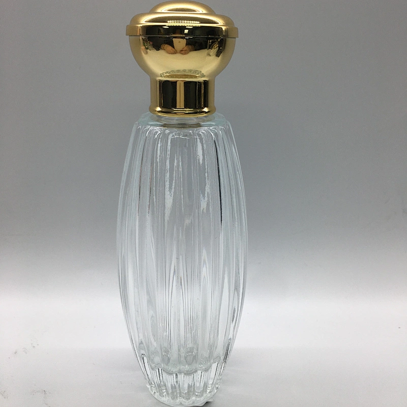 100ml empty luxury perfume bottles packaging with heavy gold aluminum cap