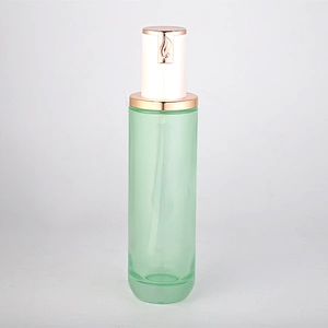 China manufacture Low price custom empty green glass lotion bottle