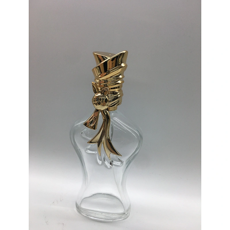 perfume jar bottle with box perfume luxury glass bottle aluminum alloy 100ml