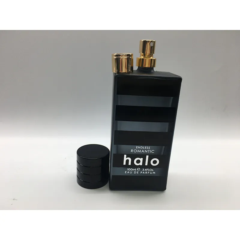 gradient color painting 100ml rectangle glass perfume bottle