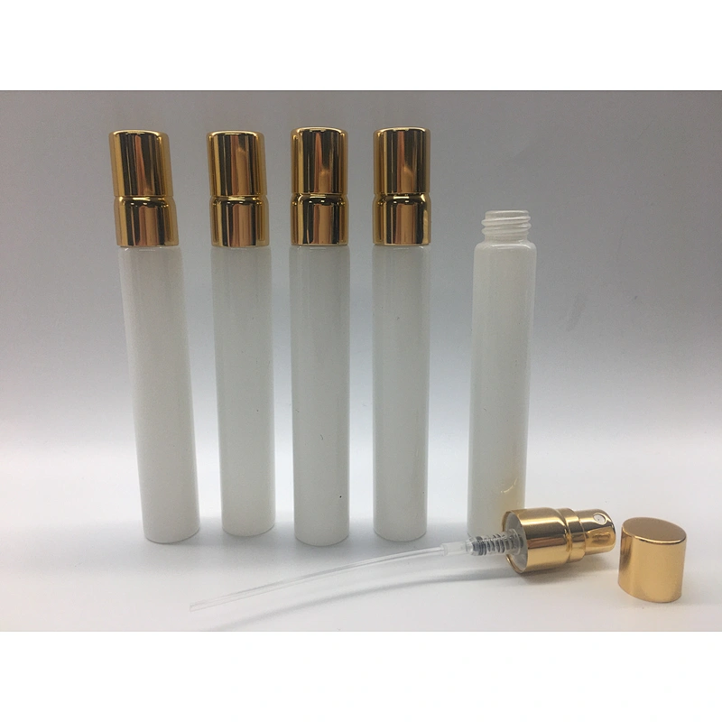 Perfume glasss 10ml Disposable Bottles Transparent Glass Perfume Bottle With Crimp Pump Spray