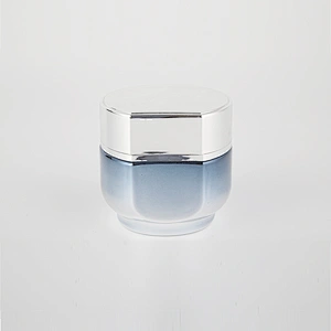 Customized YC069-50G,40ML,130ML glass round cream bottle lotion bottle set