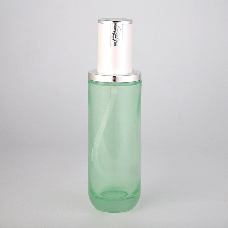 China manufacture Low price custom empty green glass lotion bottle
