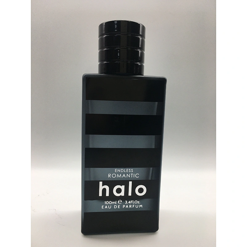 gradient color painting 100ml rectangle glass perfume bottle