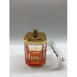 square perfume 100ml translucent orange luxury glass bottle package free sample custom logo