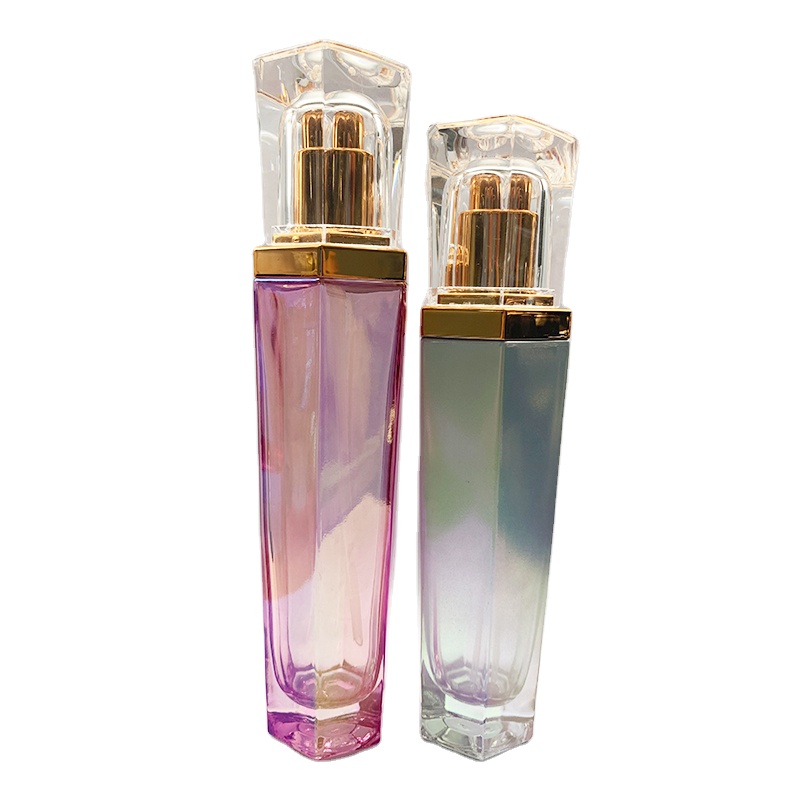 luxury cosmetic bottle set glass pump bottle glass for cosmetic package lotion bottle body care skin care products