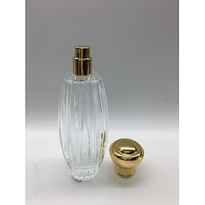 100ml empty luxury perfume bottles packaging with heavy gold aluminum cap