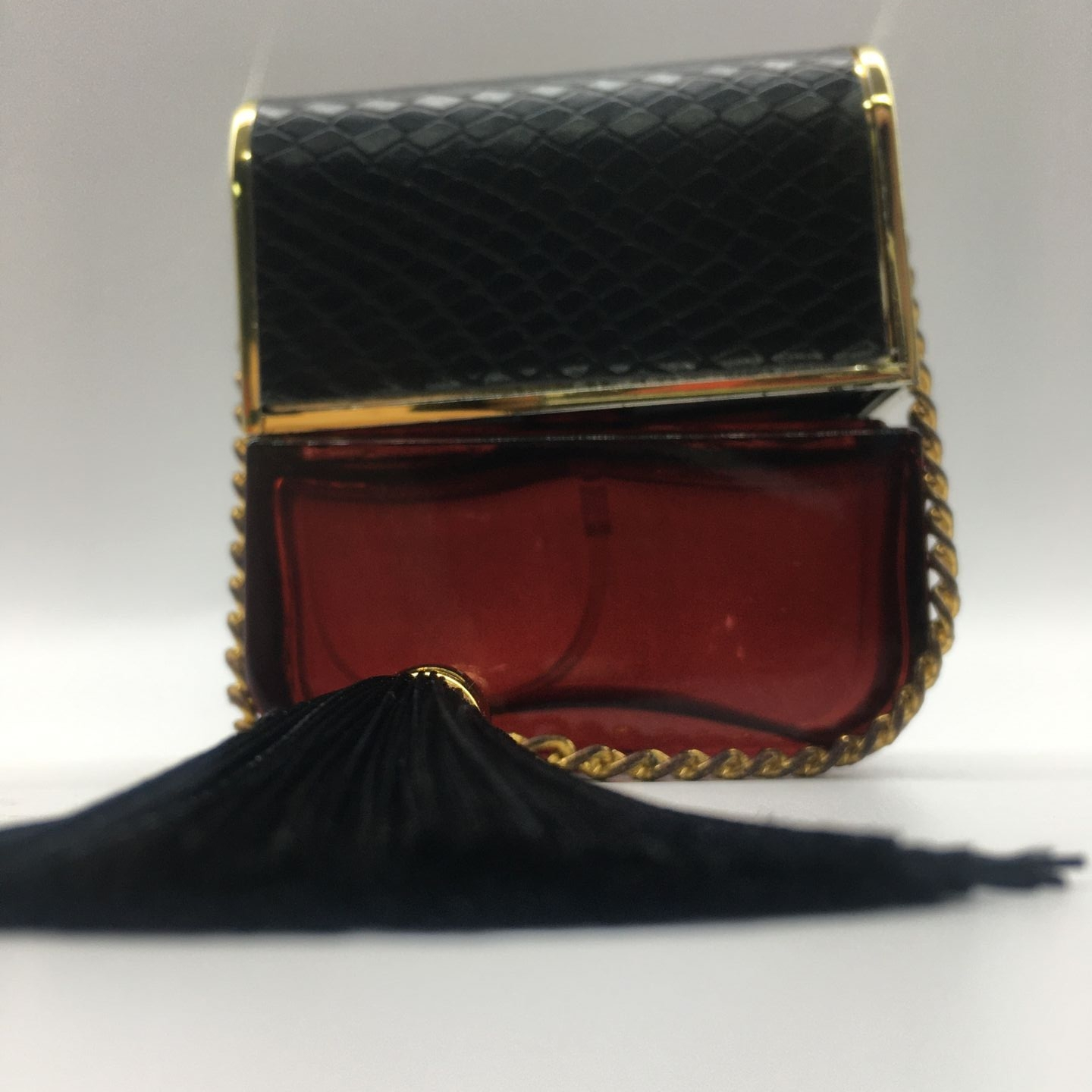 50 ml perfume bottle luxury glass bottle package with chain tassel leather cap