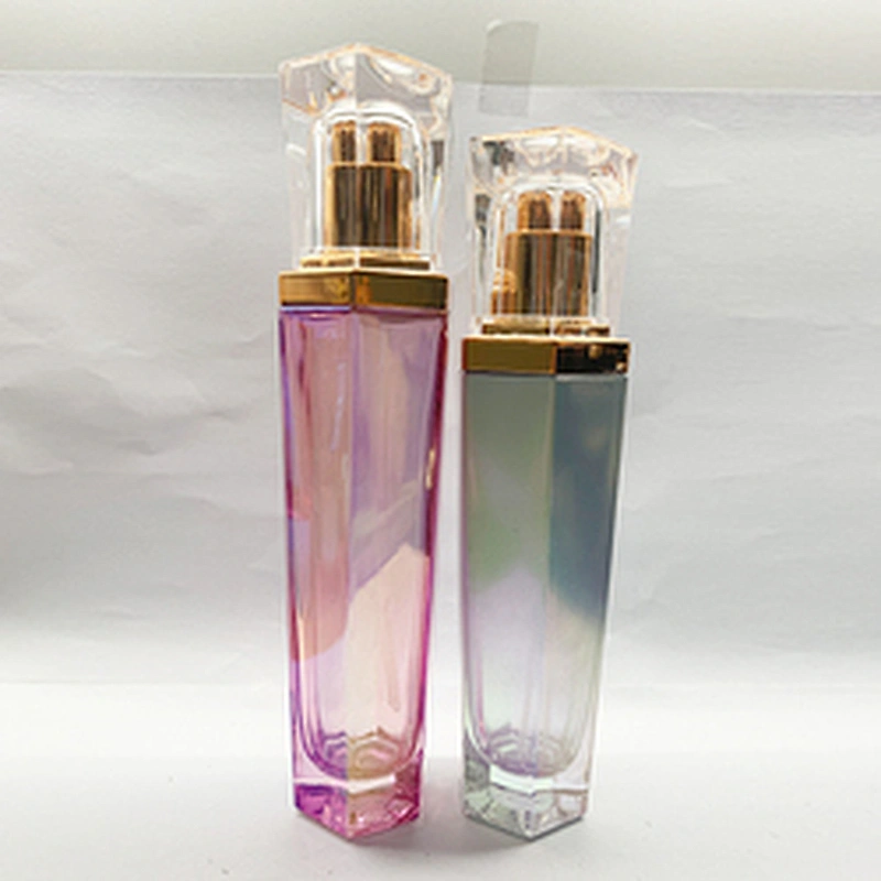 luxury cosmetic bottle set glass pump bottle glass for cosmetic package lotion bottle body care skin care products