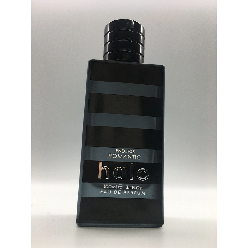 gradient color painting 100ml rectangle glass perfume bottle