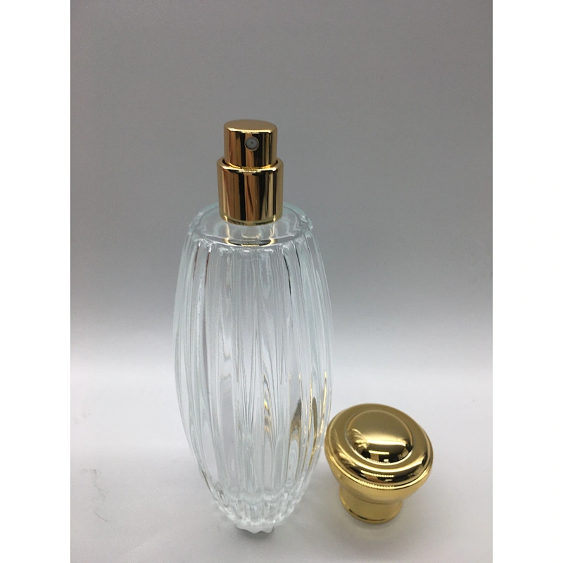 100ml empty luxury perfume bottles packaging with heavy gold aluminum cap