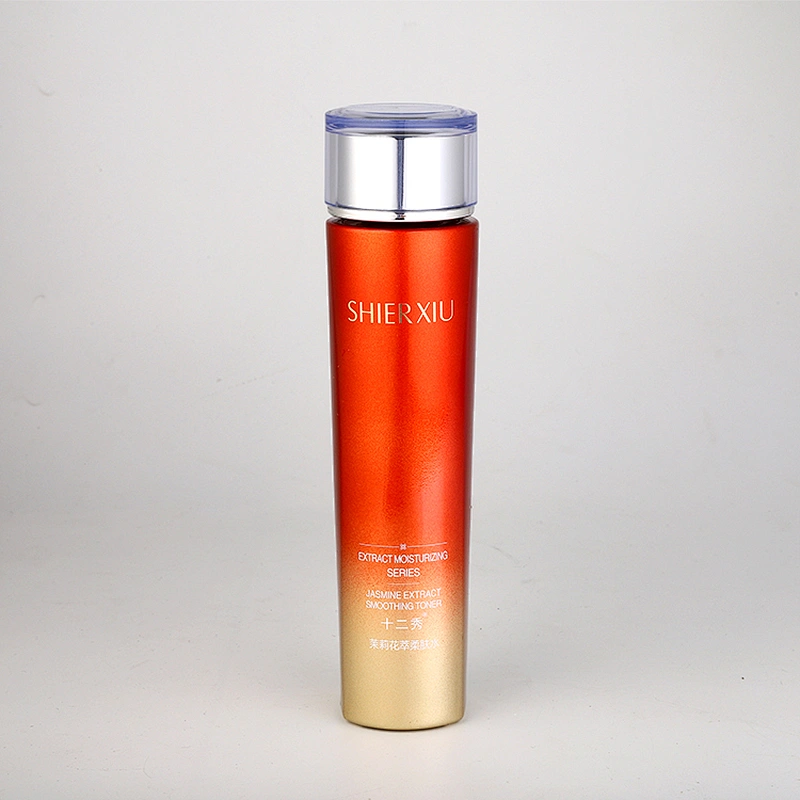 Beautiful Skin care red  roller  glass lotion bottle with cheap price