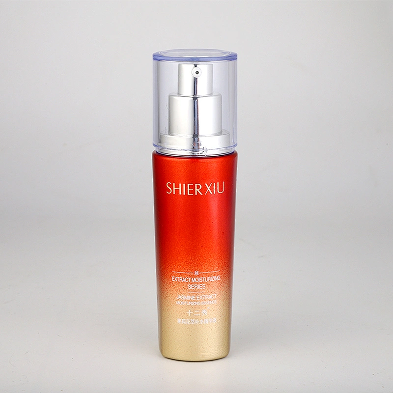 Beautiful Skin care red  roller  glass lotion bottle with cheap price
