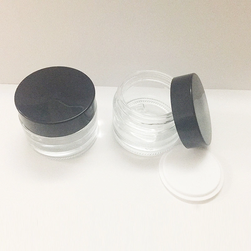 50g glass empty packaging white cosmetic jar face cream container