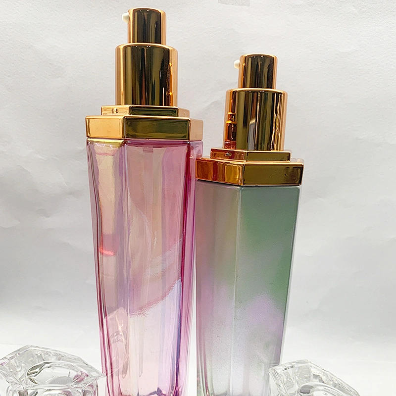 luxury cosmetic bottle set glass pump bottle glass for cosmetic package lotion bottle body care skin care products