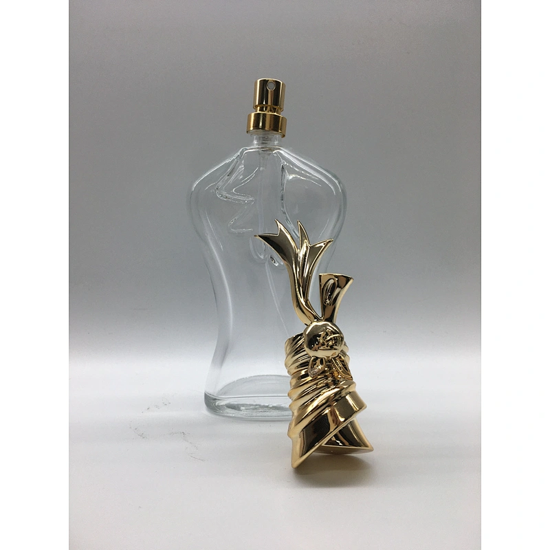 perfume jar bottle with box perfume luxury glass bottle aluminum alloy 100ml