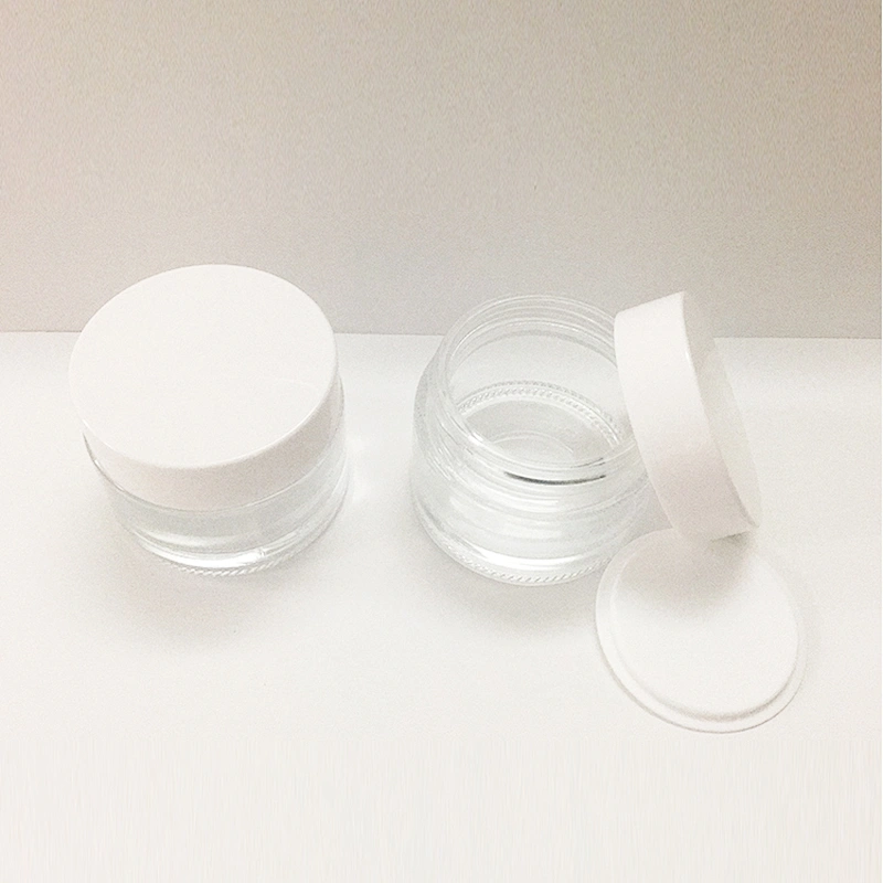 50g glass empty packaging white cosmetic jar face cream container