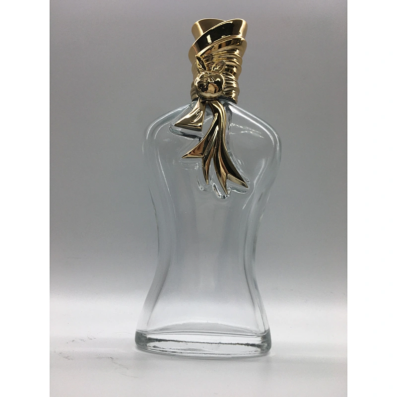 perfume jar bottle with box perfume luxury glass bottle aluminum alloy 100ml