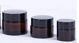 natural amber glass jar