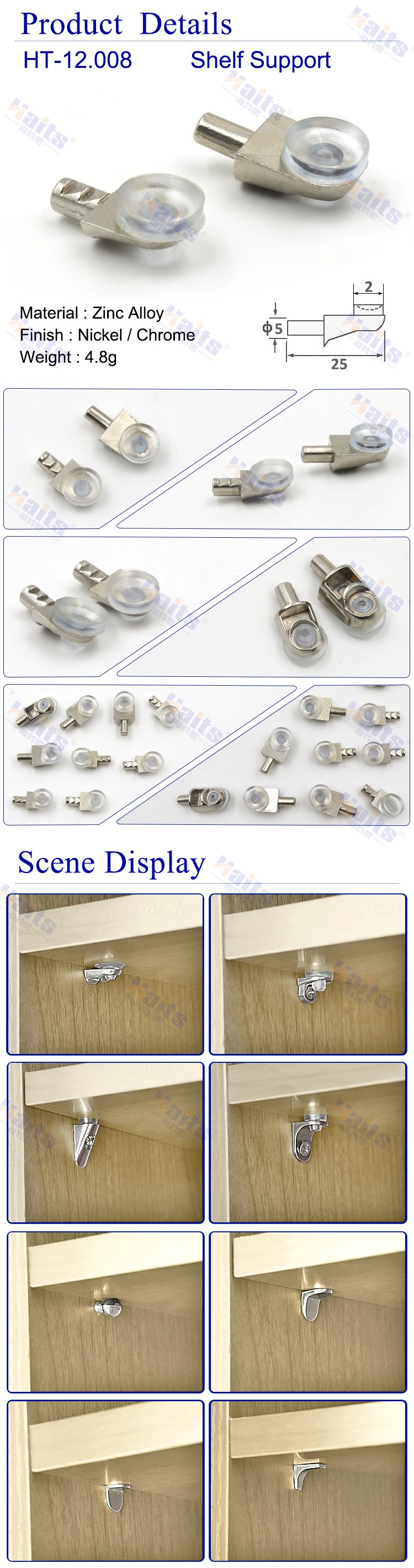 HT-12.008 glass clamp details