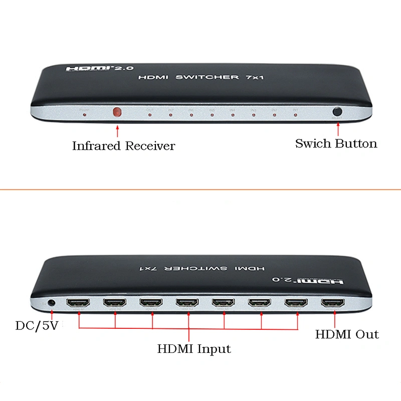 4K HDMI2.0 Switcher 7x1