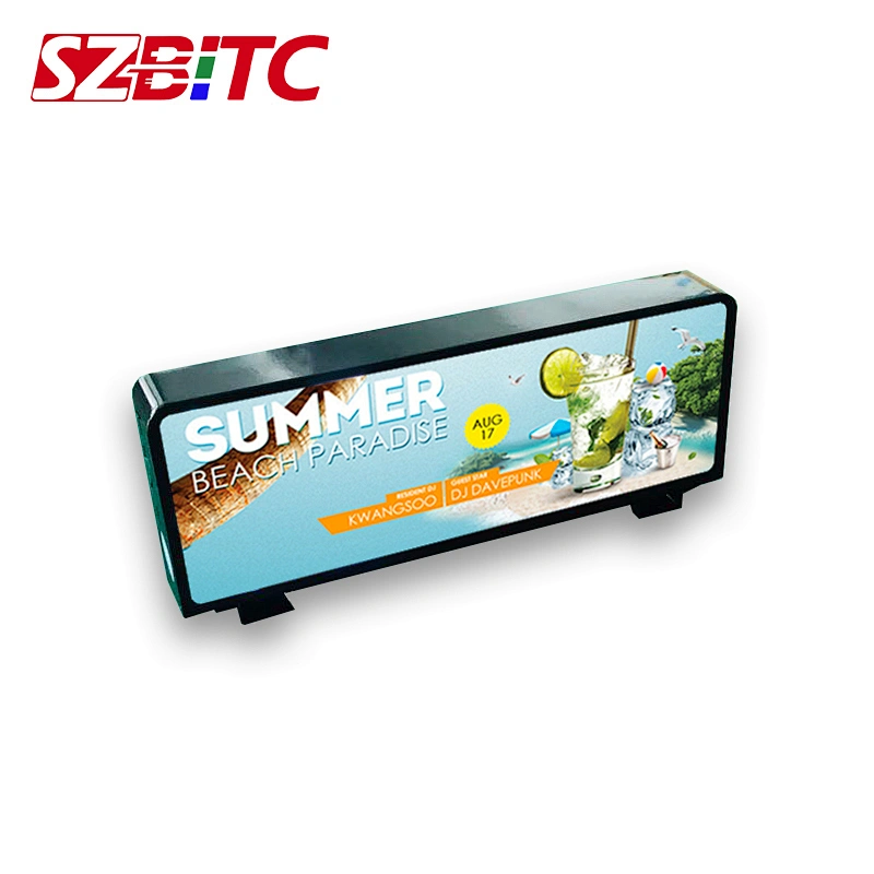 36.5 Inches Taxi LCD Dual Strip AD Player (Size Customized)