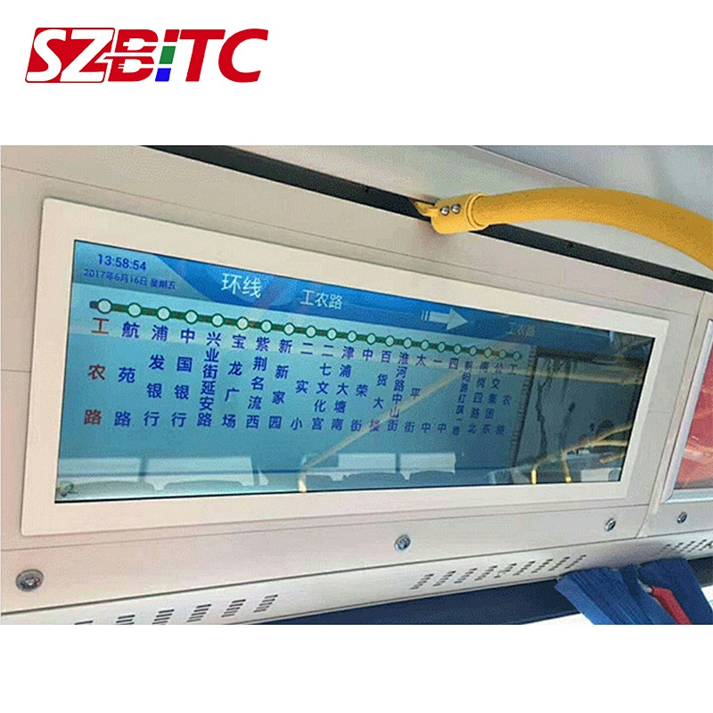 28 Inches Bus/Subway Customized LCD Strip AD Player