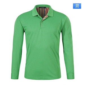 2020 New Autumn Customized blank Polyester / Cotton Knitted Men Casual long Sleeve polo T-shirts