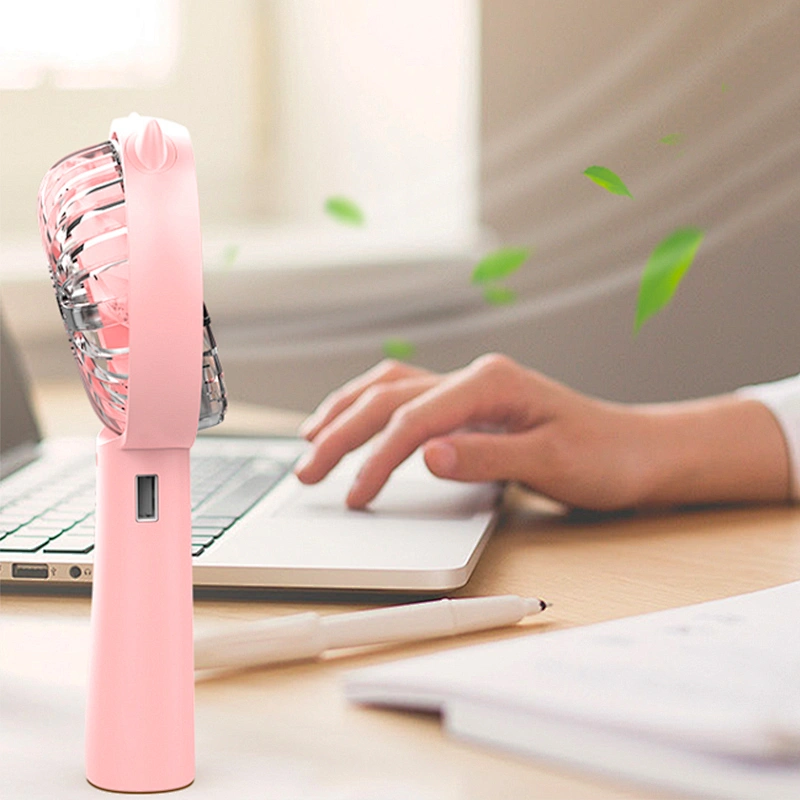Fashion cute rechargeable hand held portable mini  fan Home office wireless personal mini fan