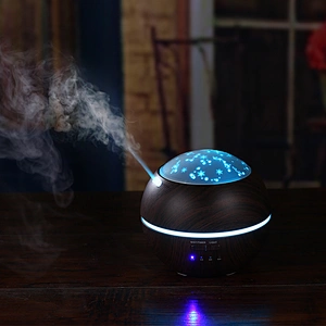 LED 7 Color 150ML  ultrasonic wood grain aromatherapy essential oil aroma diffuser