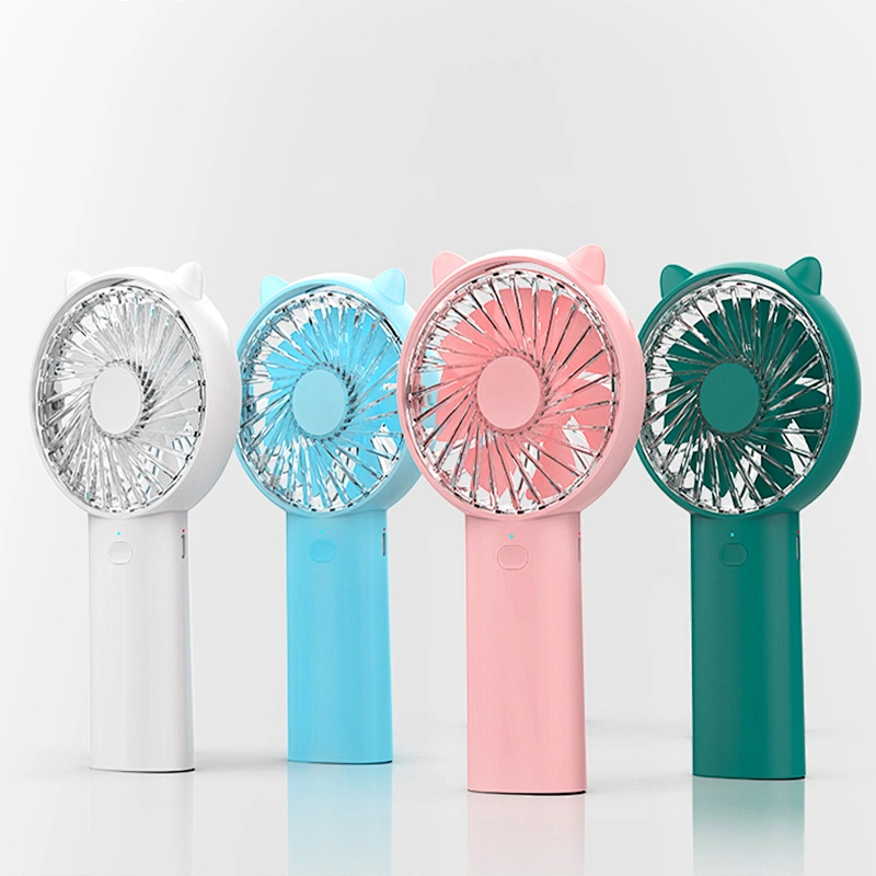 Fashion cute rechargeable hand held portable mini  fan Home office wireless personal mini fan