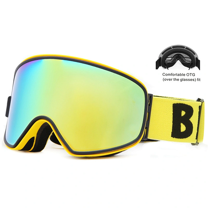 Outdoor Double-Layer Spherical Lenses Custom Logo UV Protection Anti Fog Snow Goggles Magnetic Ski Goggles