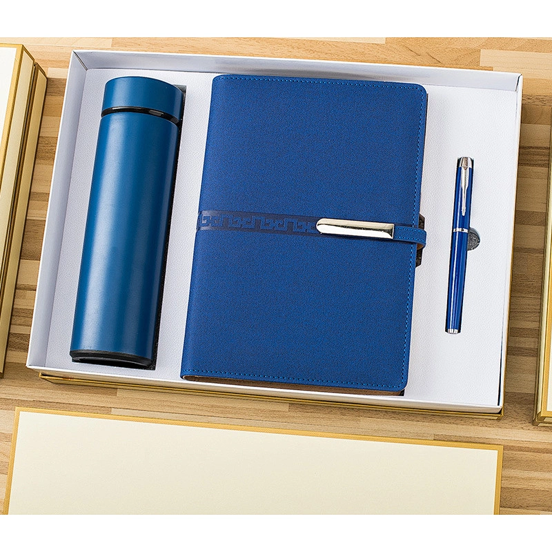 Promotion GIft  Diary protective A6 Loose Leaf Refillable Draiy PU Leather Notebook  Power bank and USB