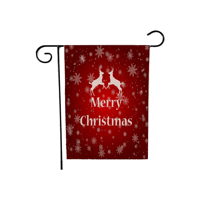 Advertising Custom High quality Double Sided printing seasonal Merry Christmas/Holiday party garden Decorations flag