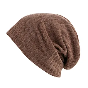 High Quality Design Custom brand/embroidery logo Adults Unisex double layer winter knitting beanie hat