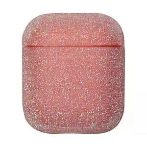 Luxury shinny bling bling resin airpods protective case airpod protector women  crystal anti-lost cover airpods charger