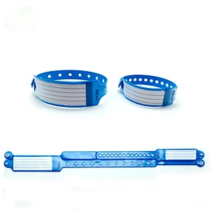 Custom Adjustable Disposable Writable Plastic Hospital PVC Vinyl Medical Wristbands promotion gift Wristbands
