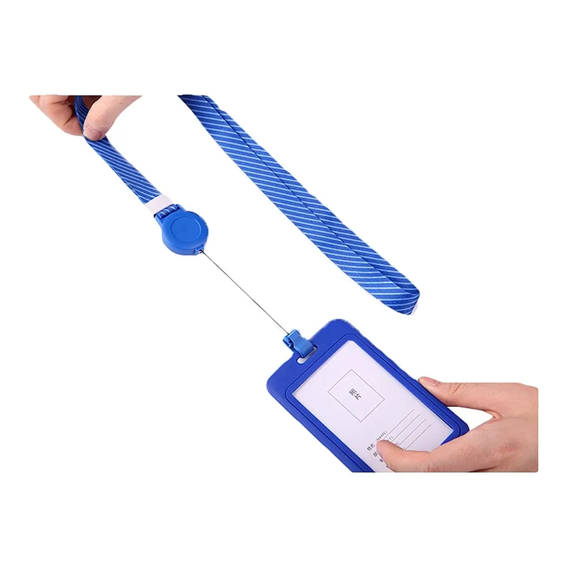 Wholesale custom logo Double-sided lanyard  working waterproof id card holder