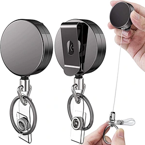Hot sell customized design multi-use Metal zinc Alloy badge holder Card Key chain  accessories