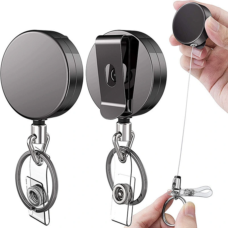 Hot sell customized design multi-use Metal zinc Alloy badge holder Card Key chain  accessories
