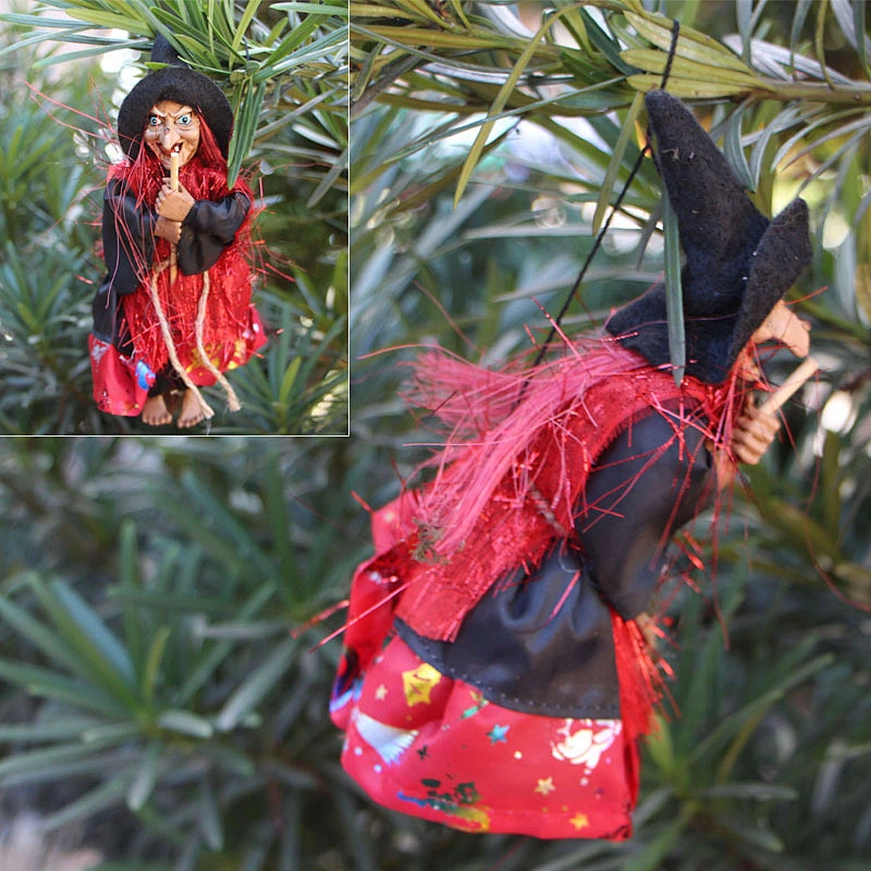 Hot sale promotion Halloween decorations pendant  bar retro broom haunted house decorate props decorations