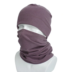 Custom popular logo printed promotional  fleece neck warmer scarf whit hat set outdoors sport scarf