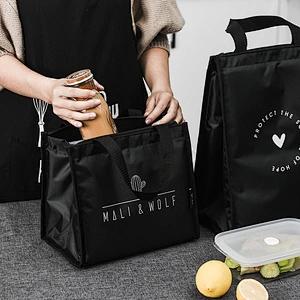 Hot sale custom polyester waterproof washable warmer cooler bag rice bags commute insulated lunch  bag